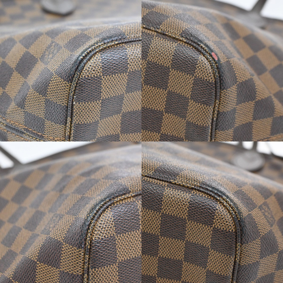 LOUIS VUITTON Neverfull MM Shoulder Bag Damier Ebene Leather BN N51105 53DA197