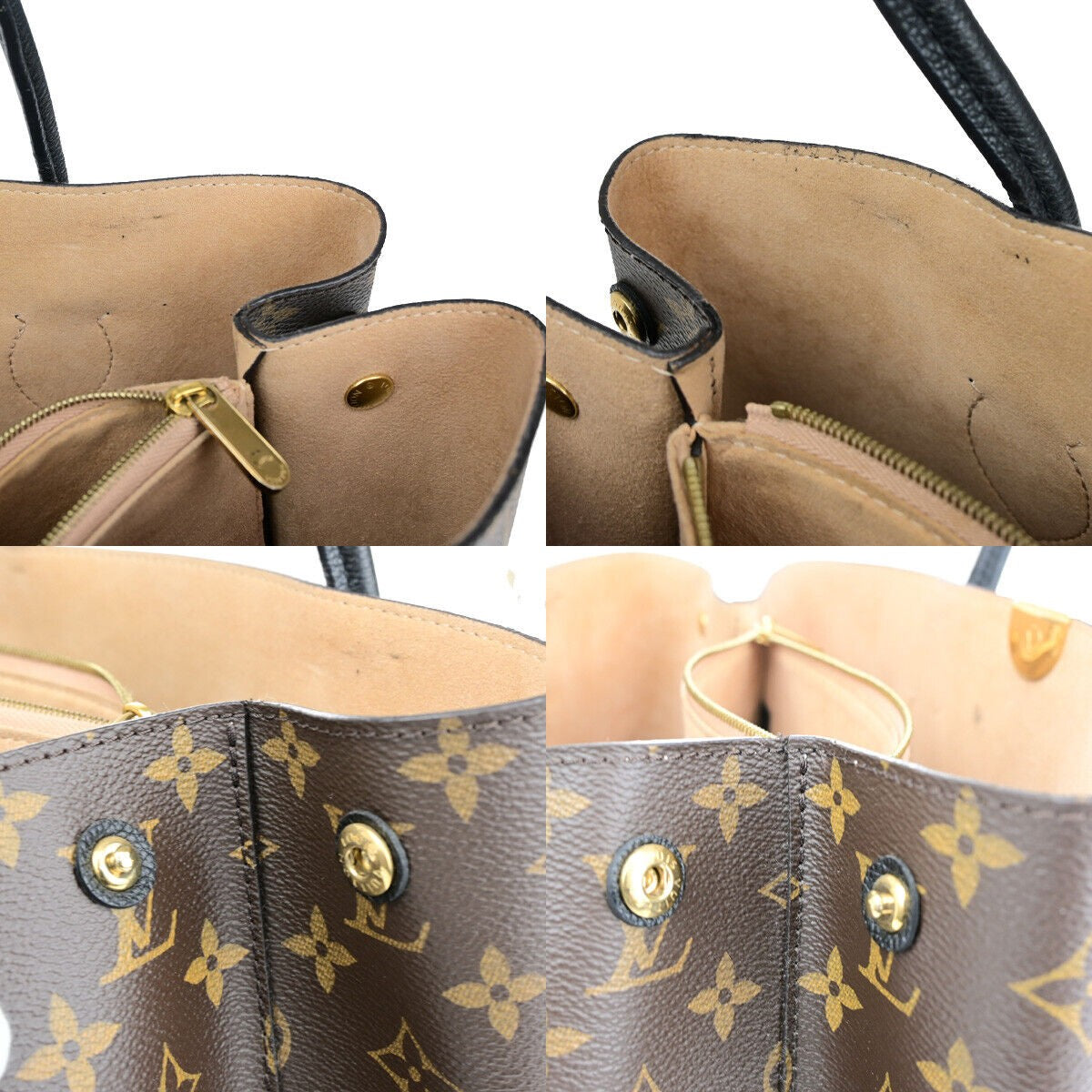 LOUIS VUITTON Flandrin 2Way Hand Bag Monogram Leather BN Black M41595 689RK211