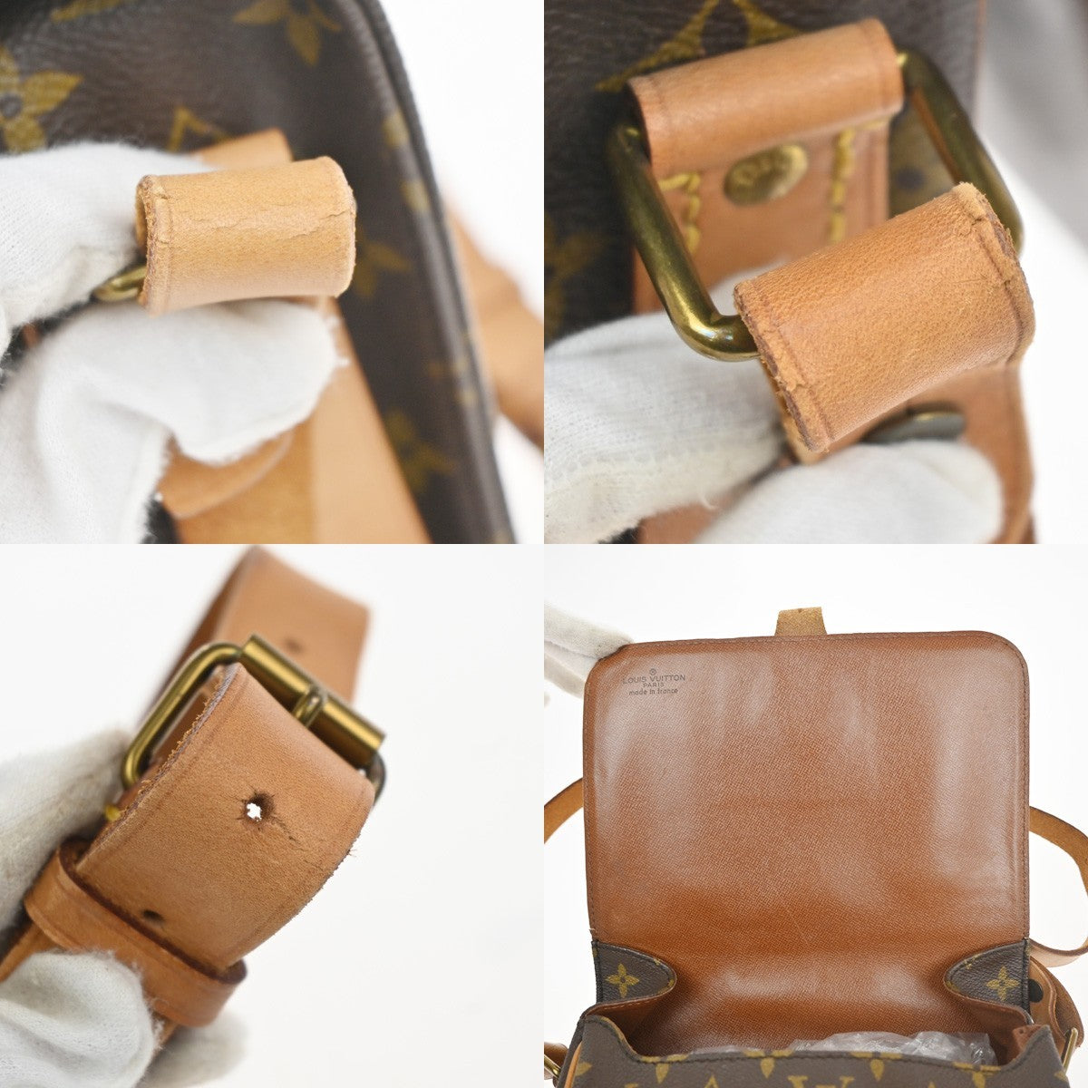LOUIS VUITTON Cartouchiere MM Shoulder Bag Monogram Leather Brown M51253 82KD042