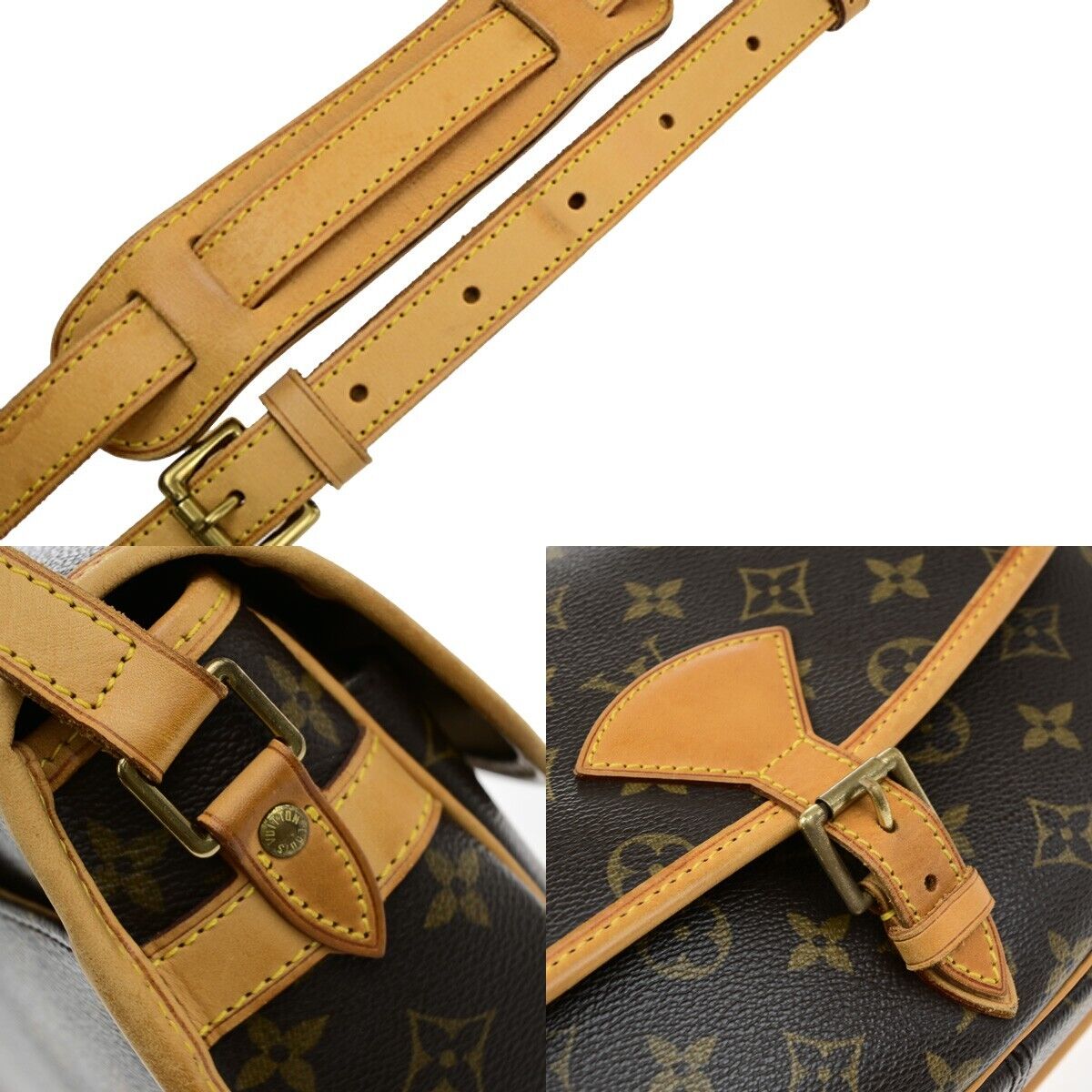 LOUIS VUITTON Sologne Crossbody Shoulder Bag Monogram Leather BN M42250 44RF232