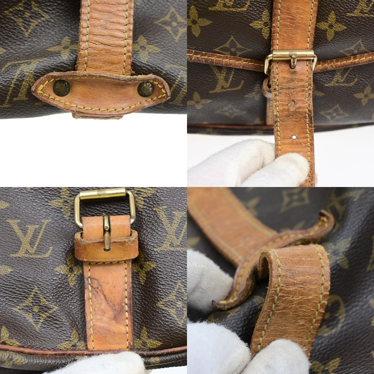 LOUIS VUITTON Saumur 35 Shoulder Bag Monogram Leather BN France M42254 80YJ223