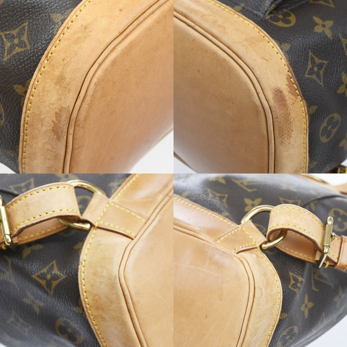 LOUIS VUITTON Montsouris MM Backpack Bag Monogram Leather Brown M51136 11SA090