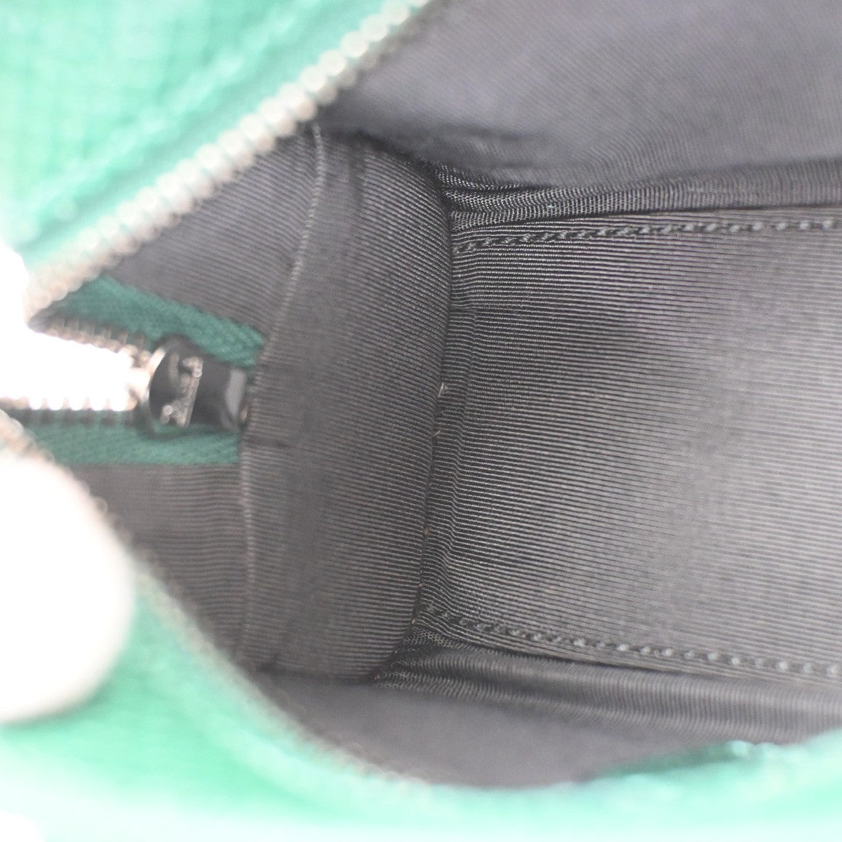 LOEWE Logo Micro Shoulder Bag Embossing Leather Green SHW Spain 98RL620