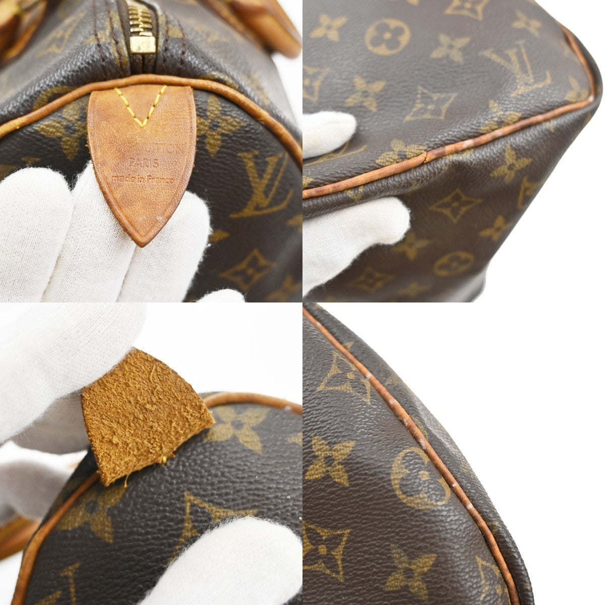 LOUIS VUITTON Speedy 30 Travel Hand Bag Monogram Leather Brown M41526 19PA023