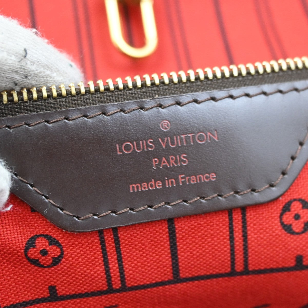 LOUIS VUITTON Neverfull MM Shoulder Bag Damier Ebene Leather BN N51105 53DA197