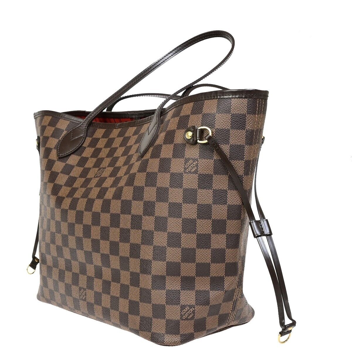 LOUIS VUITTON Neverfull MM Shoulder Bag Damier Ebene Leather BN N51105 29SJ002