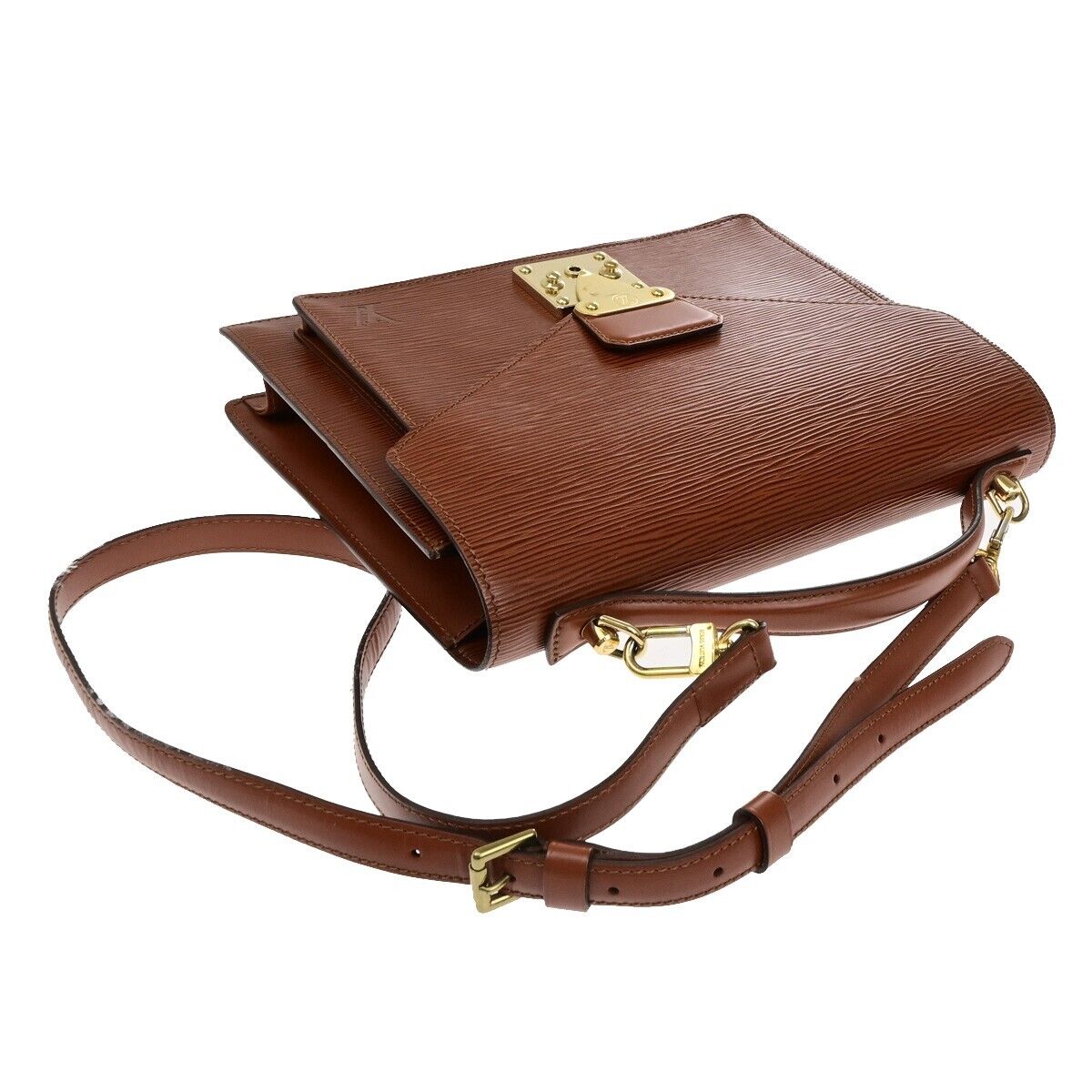 LOUIS VUITTON Monceau 2Way Shoulder Hand Bag Epi Leather Brown M52123 89ED458