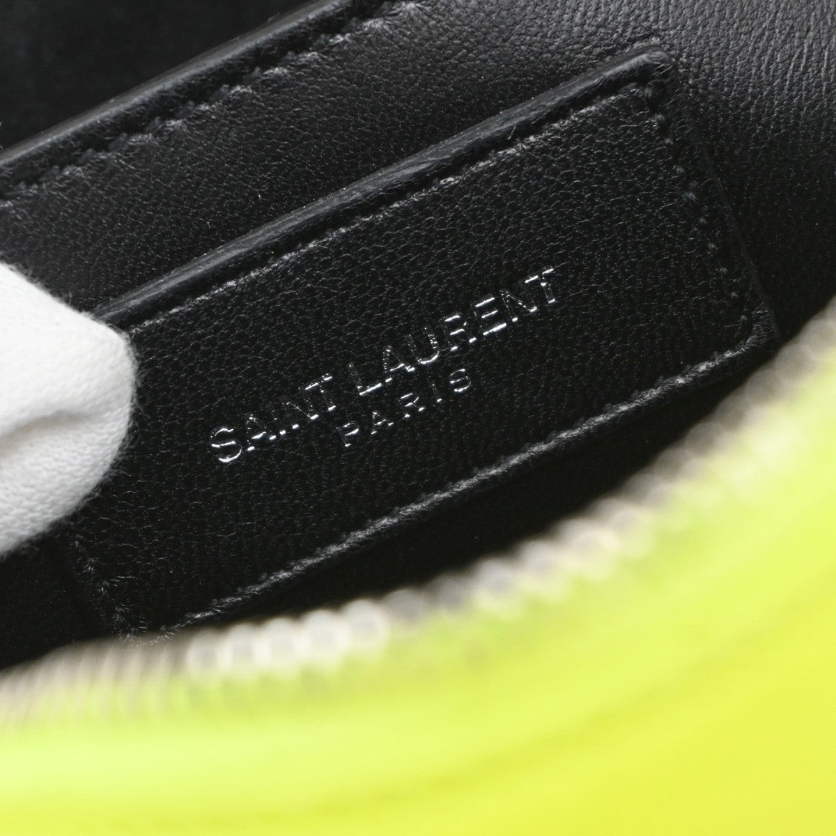 SAINT LAURENT Baby Duffle 2Way Shoulder Hand Bag Leather Neon Yellow 16YJ121
