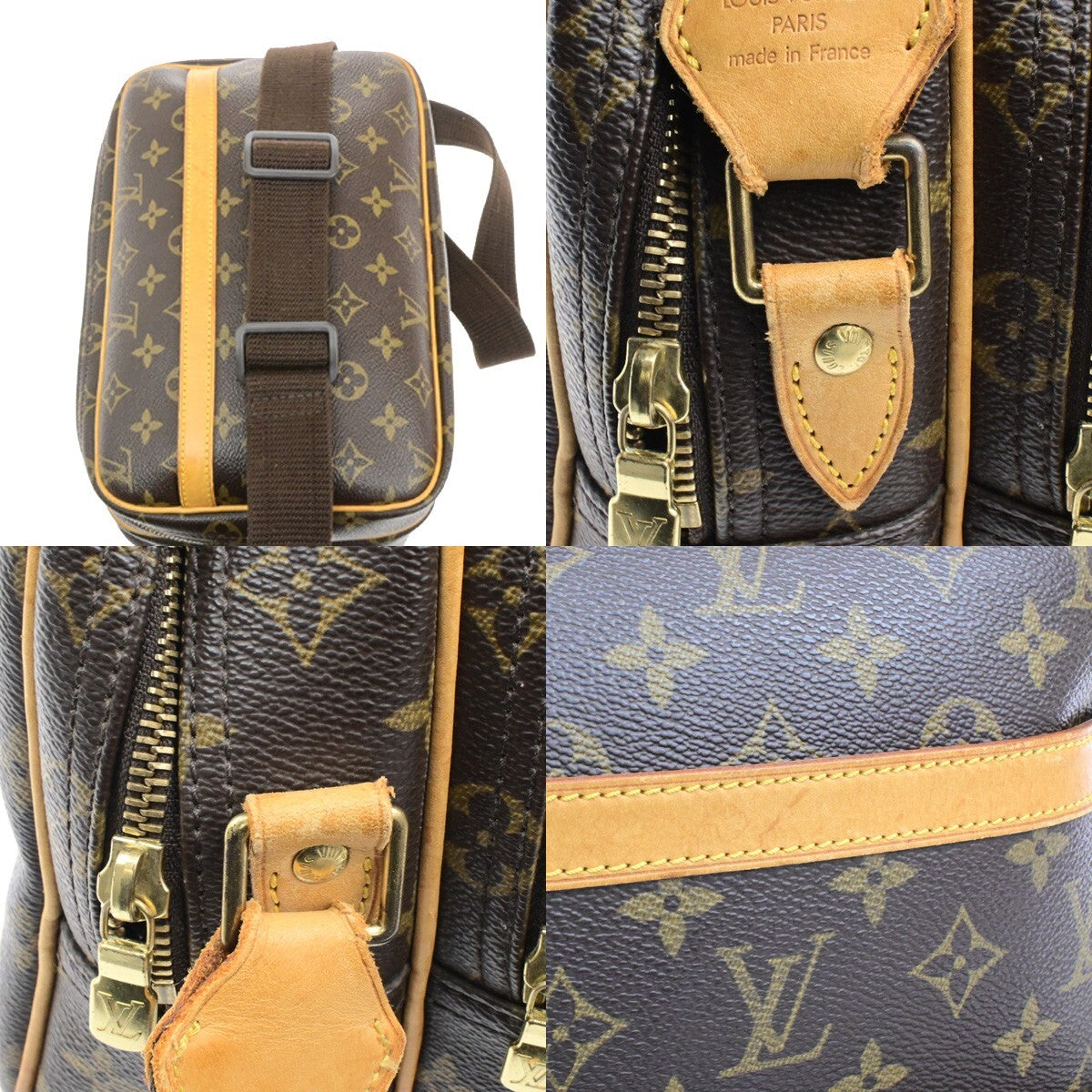 LOUIS VUITTON Reporter PM Crossbody Shoulder Bag Monogram Leather M45254 82EE133