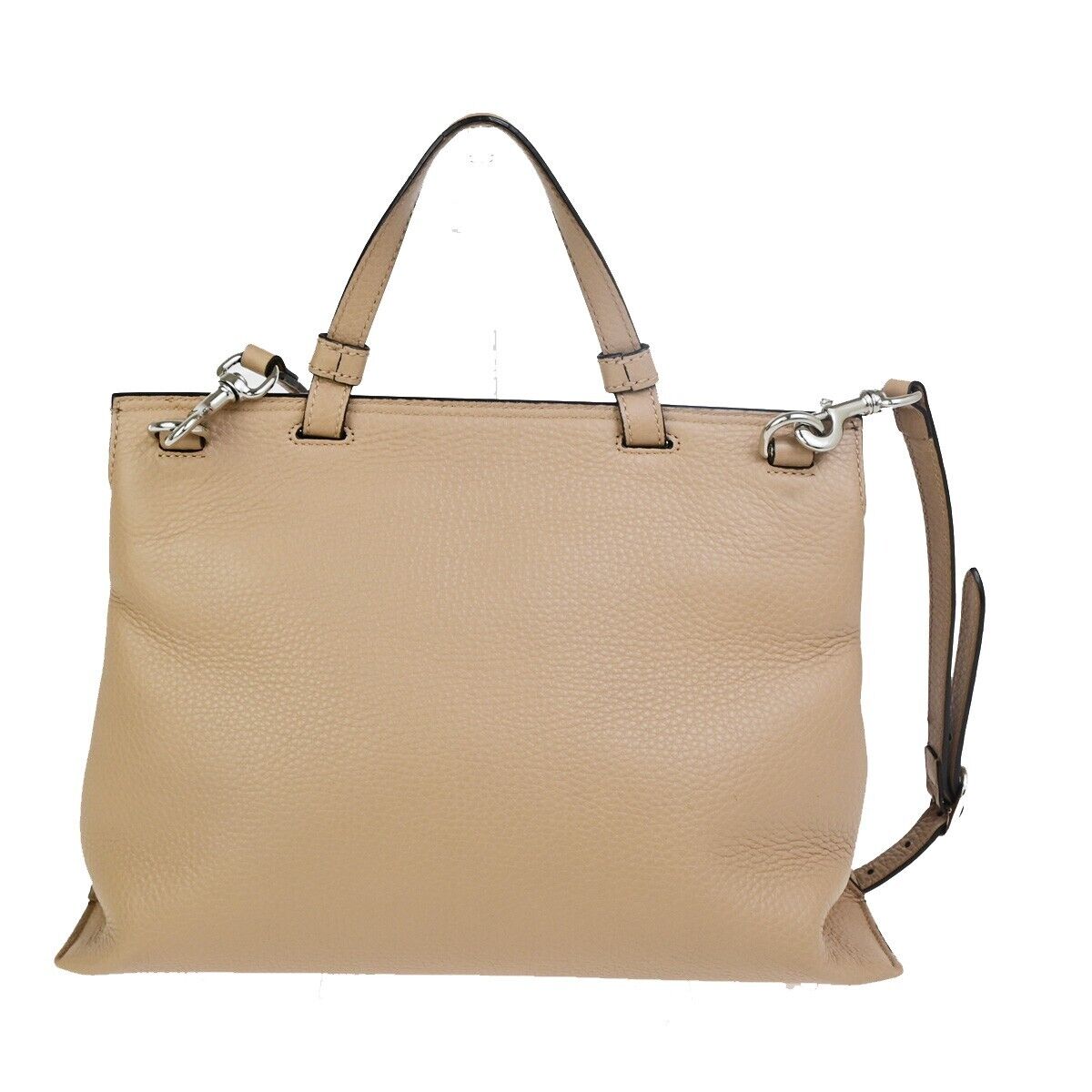 GUCCI GG Logo Daily 2Way Shoulder Hand Bag Bamboo Leather Pink Beige 75FB208