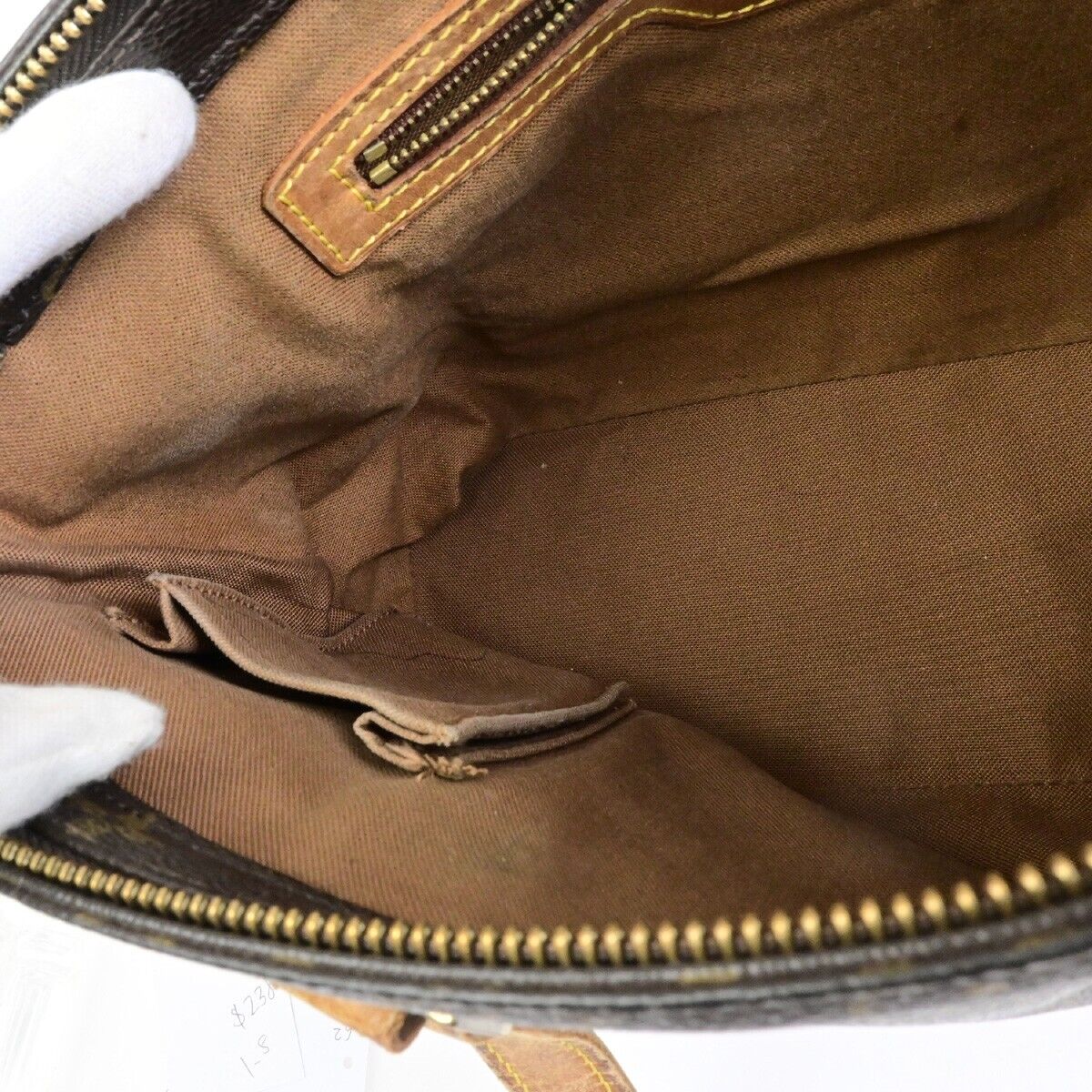 LOUIS VUITTON Cabas Piano Shoulder Bag Monogram Leather Brown M51148 62ED498