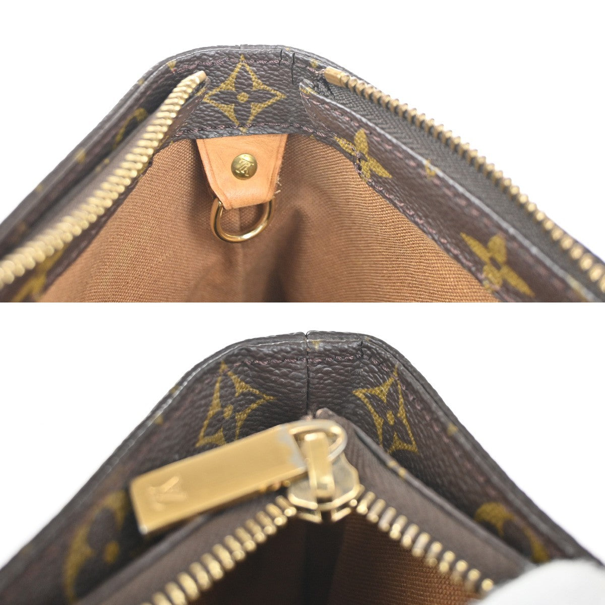 LOUIS VUITTON Cabas Mezzo Shoulder Bag Monogram Leather Brown M51151 77YH924