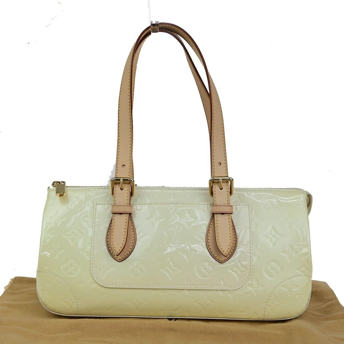 LOUIS VUITTON Rosewood Hand Bag Monogram Vernis Leather Perle M93508 86SJ618