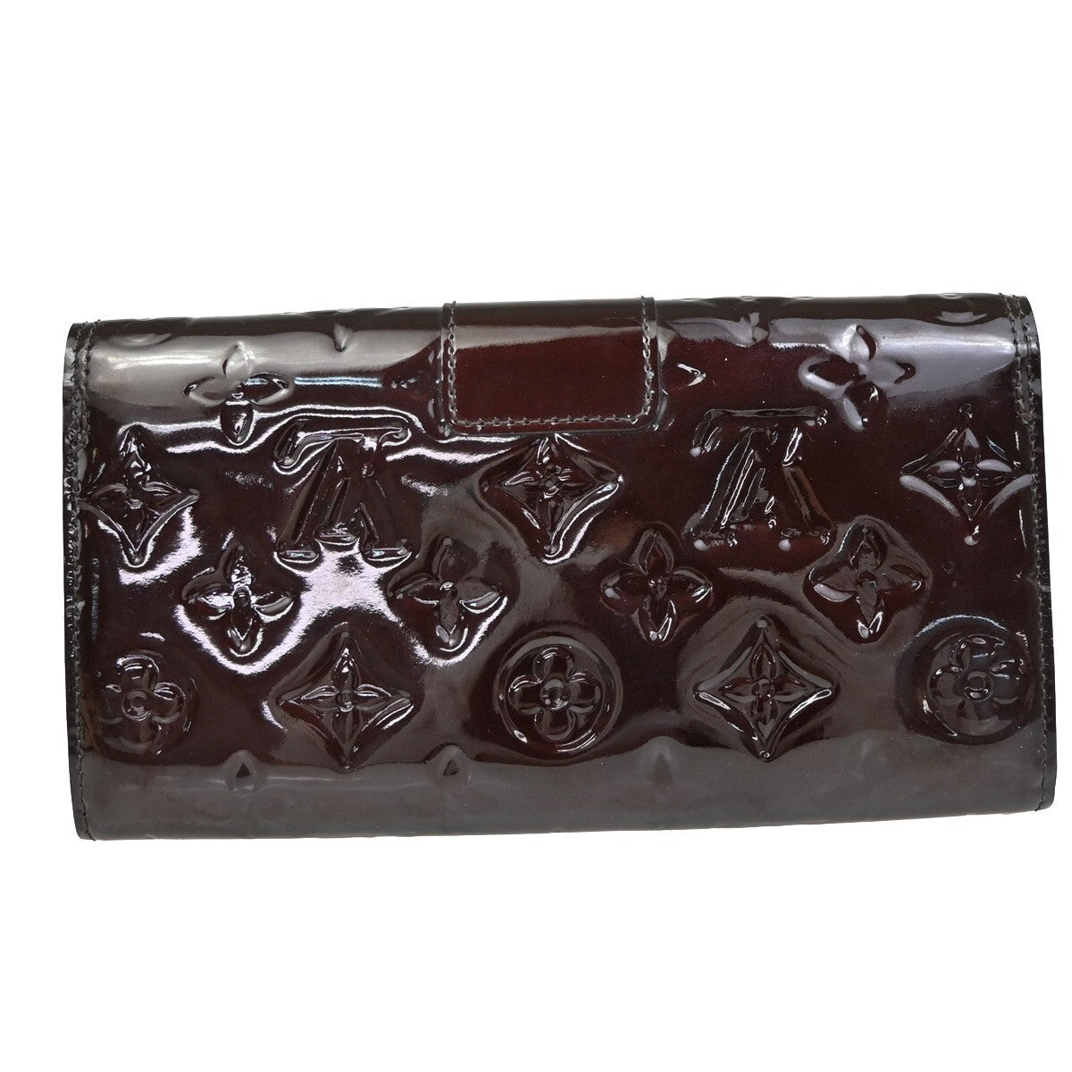 LOUIS VUITTON Bow Long Wallet Monogram Vernis Leather Purple M91498 69EE259