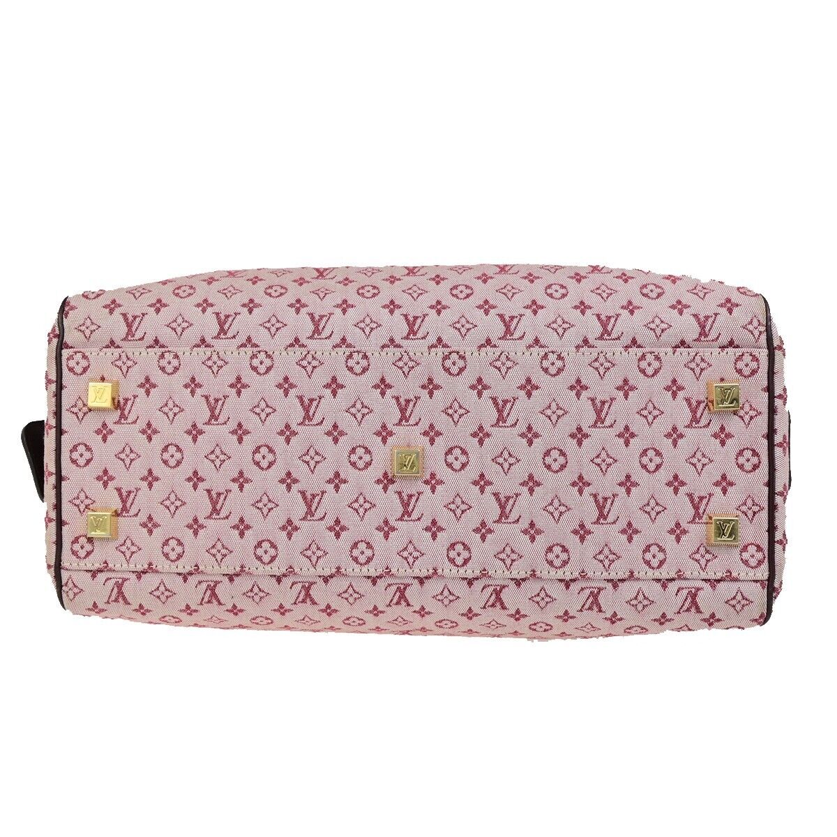 LOUIS VUITTON Logo Josephine GM Hand Bag Monogram Mini Canvas Red M92213 83EC887