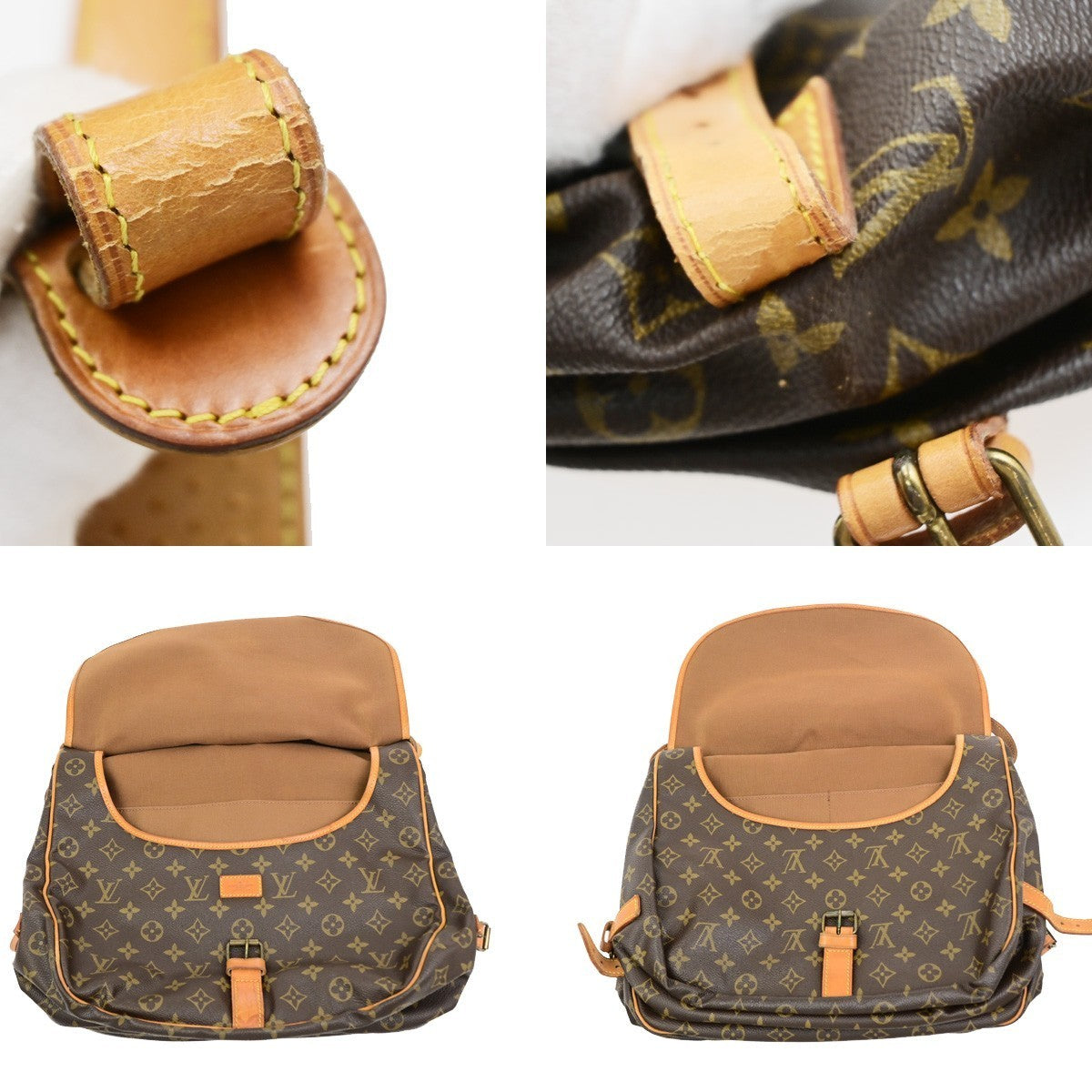 LOUIS VUITTON Saumur 35 Shoulder Bag Monogram Leather BN France M42254 84PA096