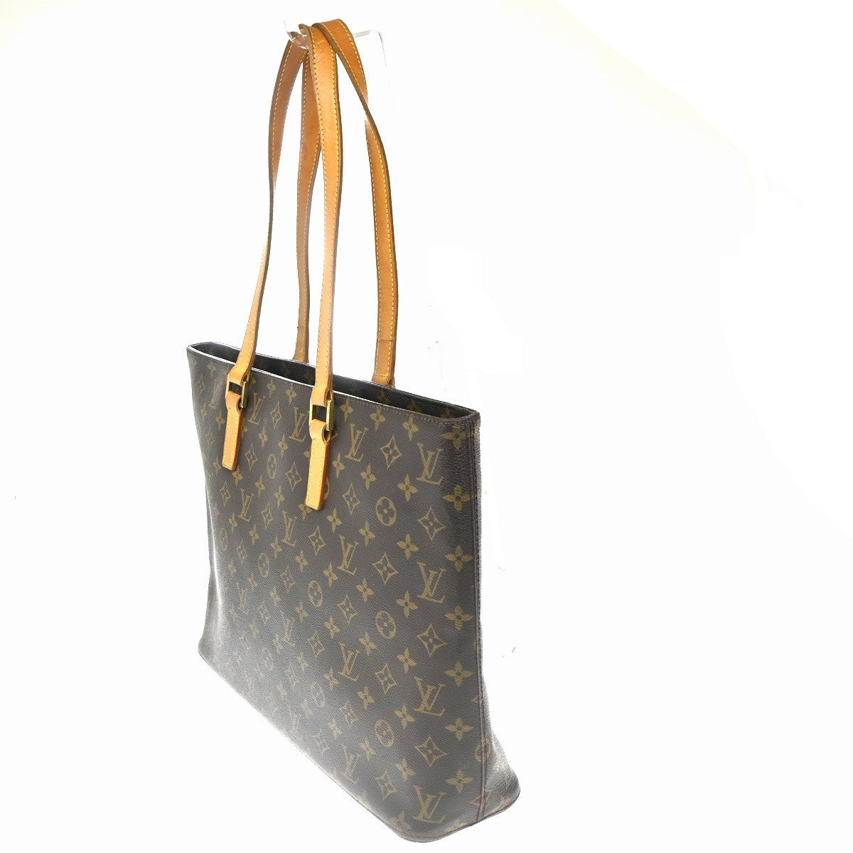 LOUIS VUITTON Logo Luco Shoulder Tote Bag Monogram Leather Brown M51155 74CA733