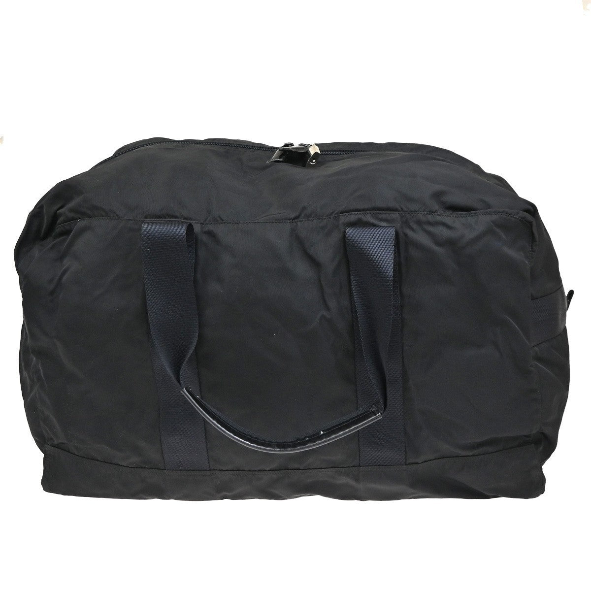 PRADA Logo Tessuto Travel Shoulder Hand Bag Nylon Leather Black 87KP344