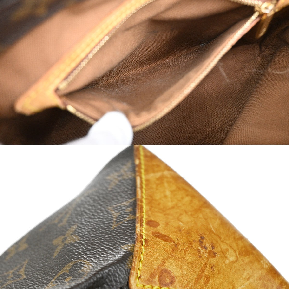 LOUIS VUITTON Cabas Piano Shoulder Bag Monogram Leather Brown M51148 39YH177