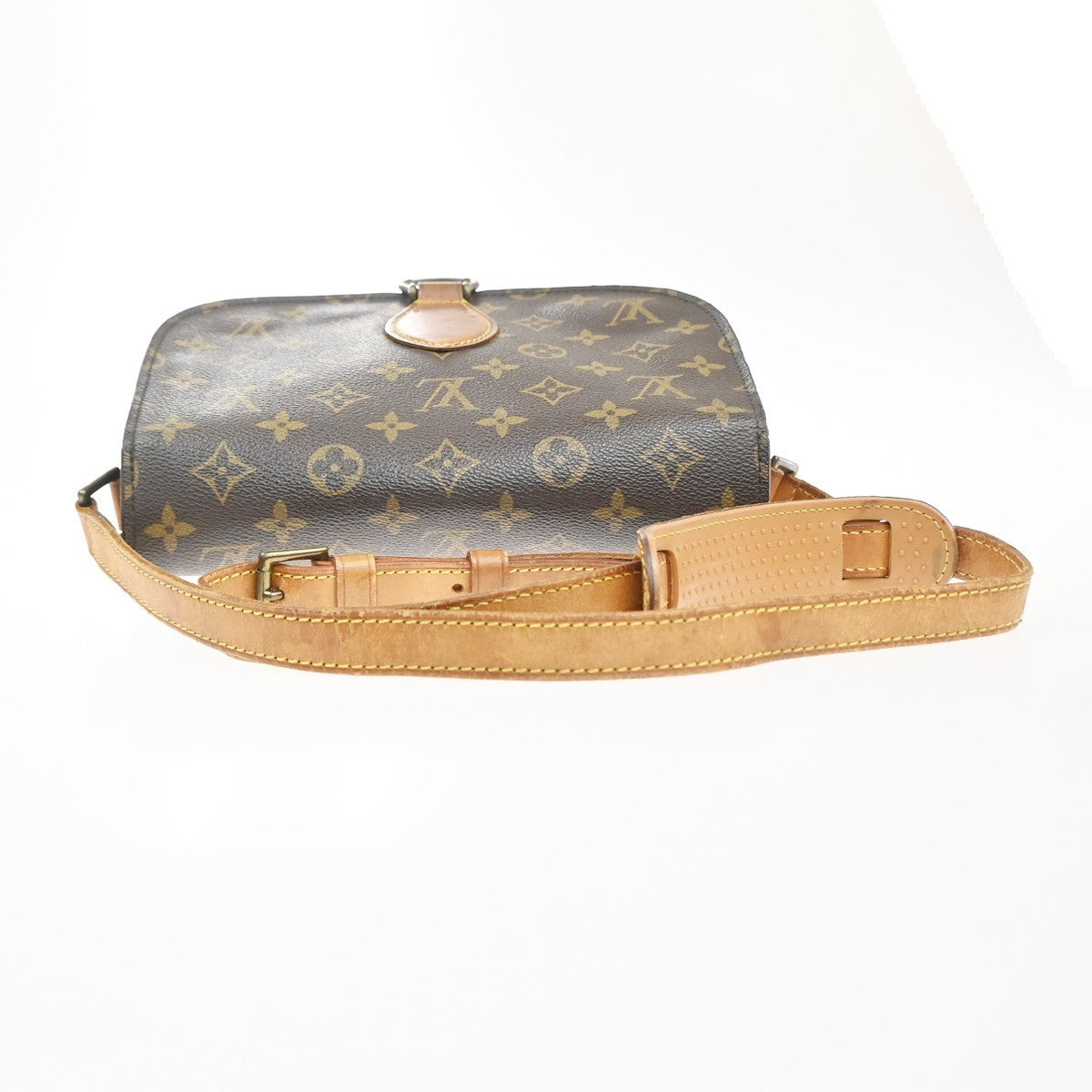 LOUIS VUITTON Saint Cloud GM Shoulder Bag Monogram Leather Brown M51242 33MA507