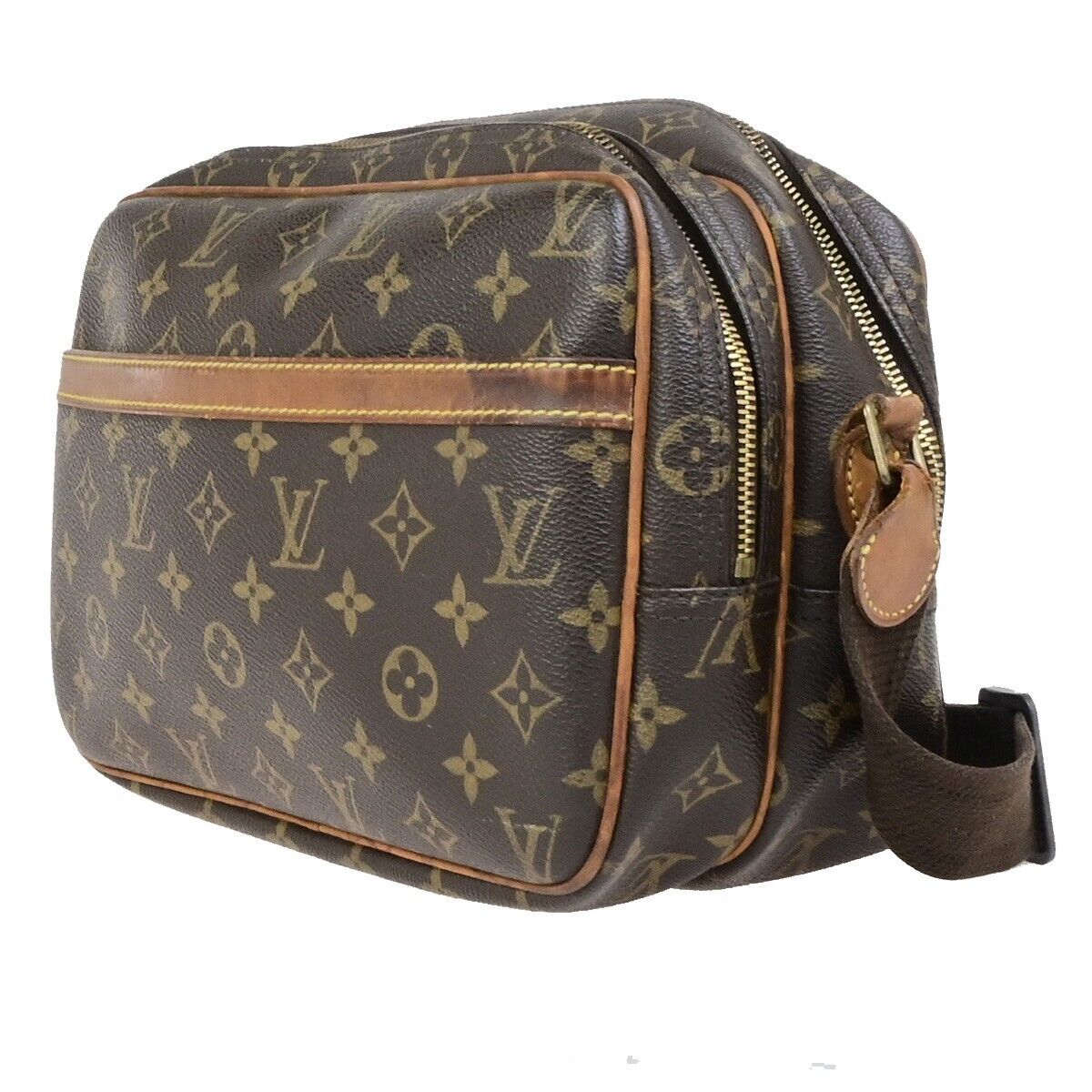 LOUIS VUITTON Reporter PM Crossbody Shoulder Bag Monogram Leather M45254 61ED309