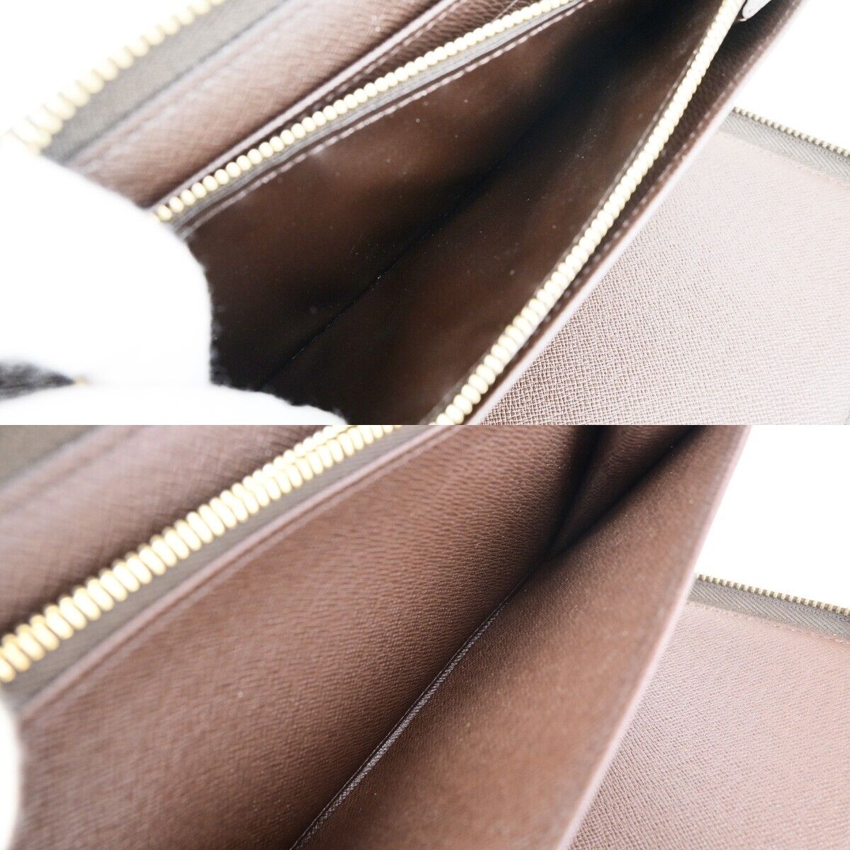 LOUIS VUITTON Zippy Organizer Long Wallet Damier Leather Brown N60003 84EC946