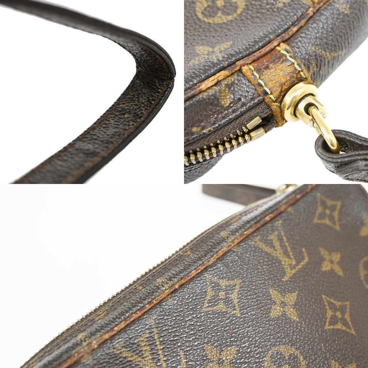 LOUIS VUITTON Marly Dragonne PM Clutch Hand Bag Monogram Leather M51827 07KD186