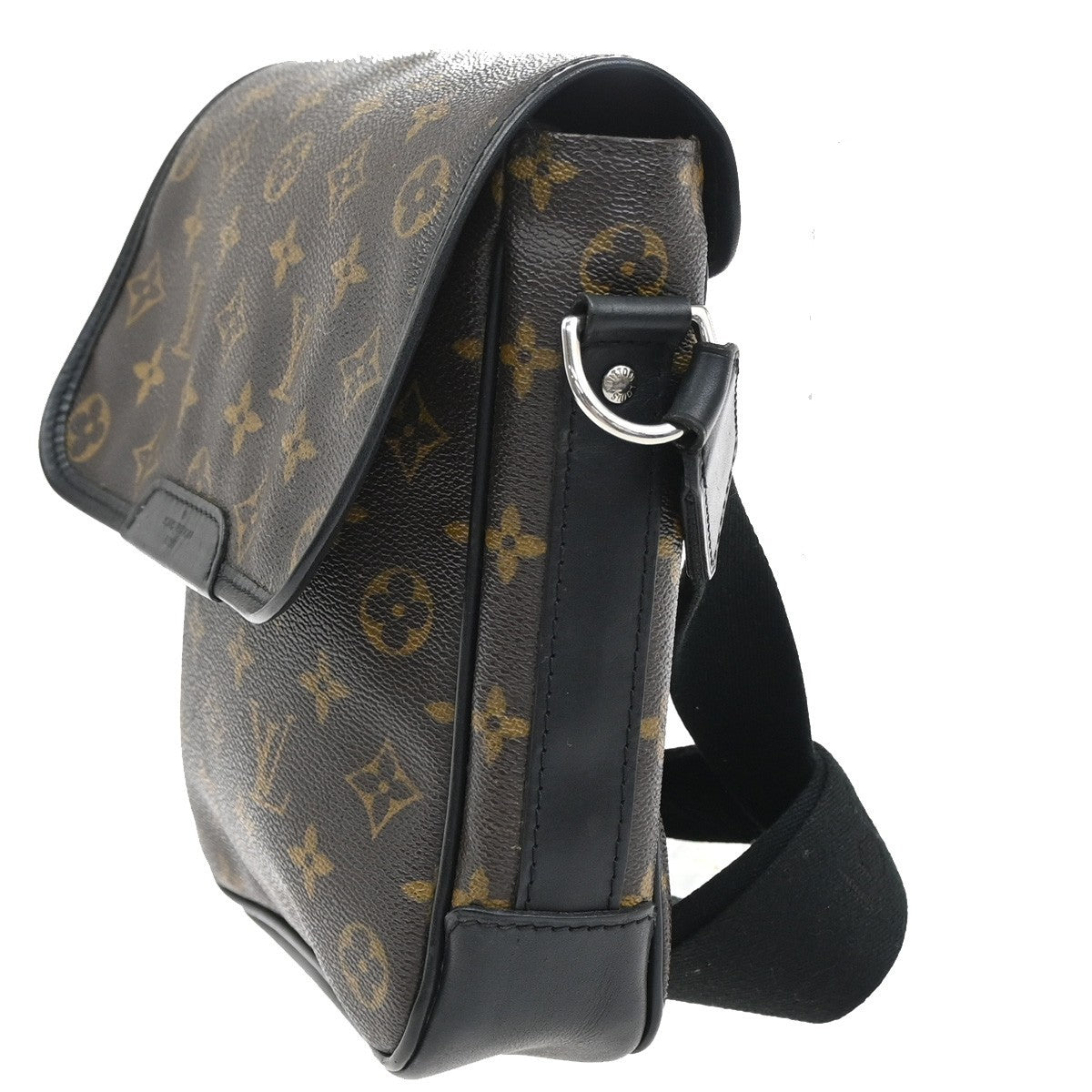 LOUIS VUITTON Bass PM Shoulder Bag Monogram Macassar Brown Black M56717 74KB554