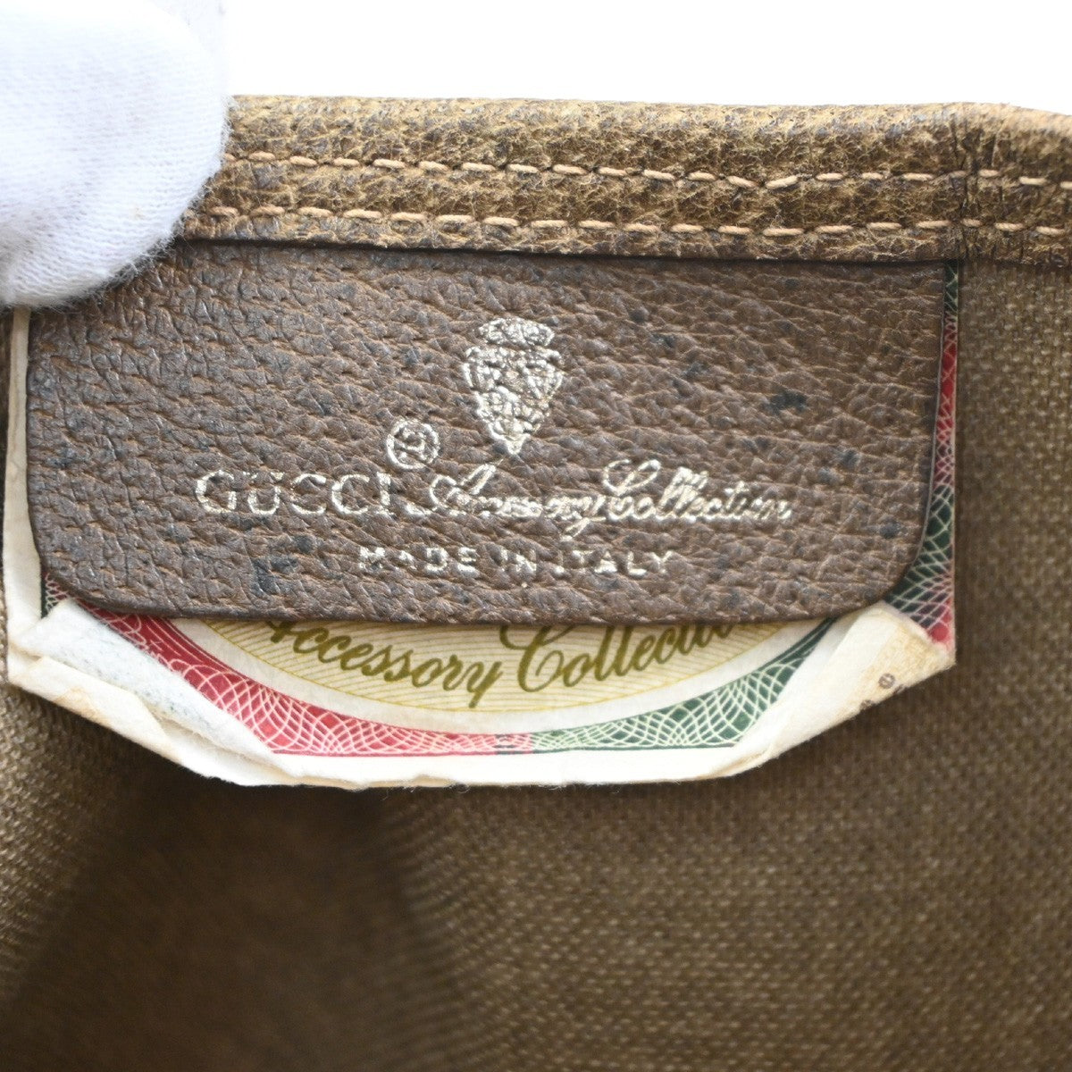 GUCCI Logo GG Sherry Line Hand Tote Bag PVC Leather Brown GHW Italy 61CB009