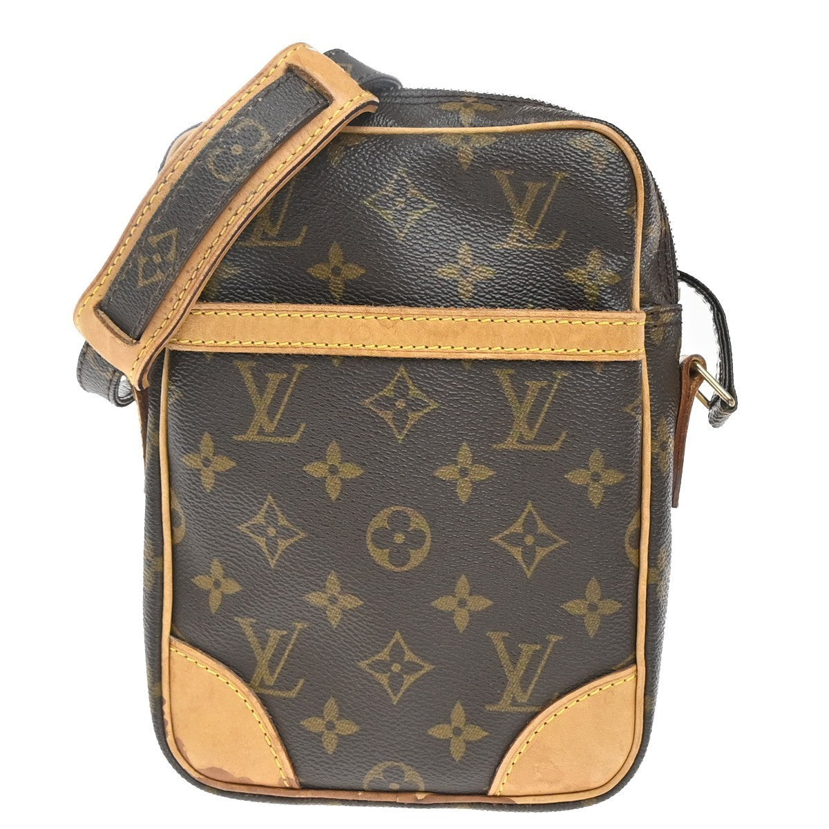 LOUIS VUITTON Danube Shoulder Bag Monogram Leather Brown France M45266 34EG291