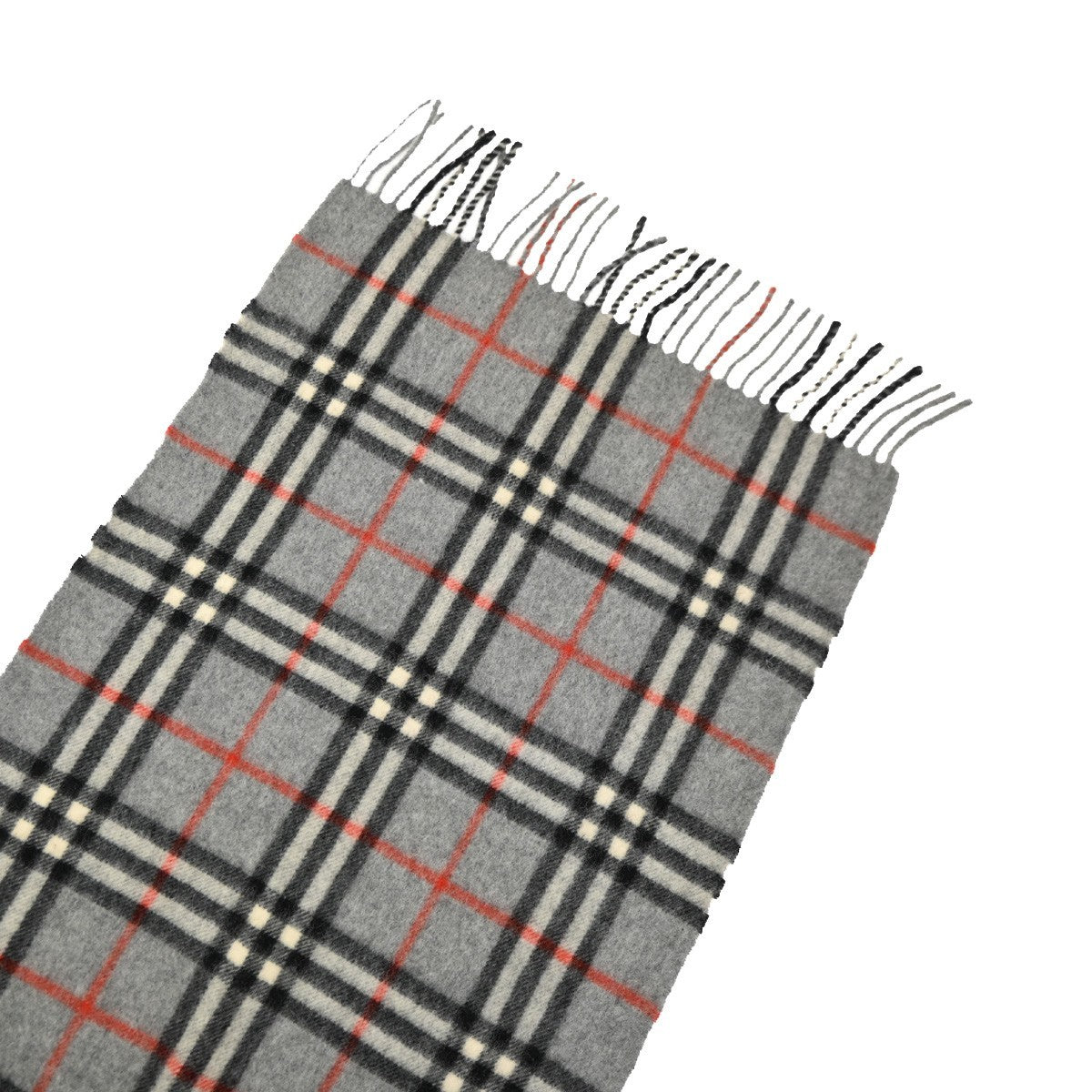BURBERRY Logo Nova Check Scarf Maffler Cashmere Gray 60EG274