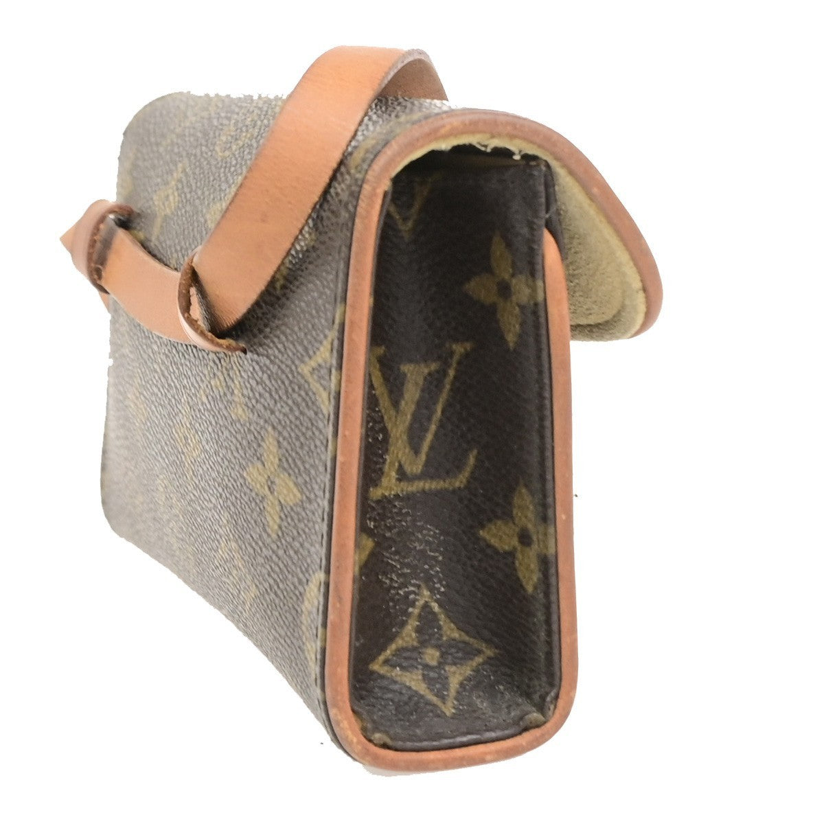 LOUIS VUITTON Pochette Florentine Bum Bag Monogram Leather Brown M51855 33PA133