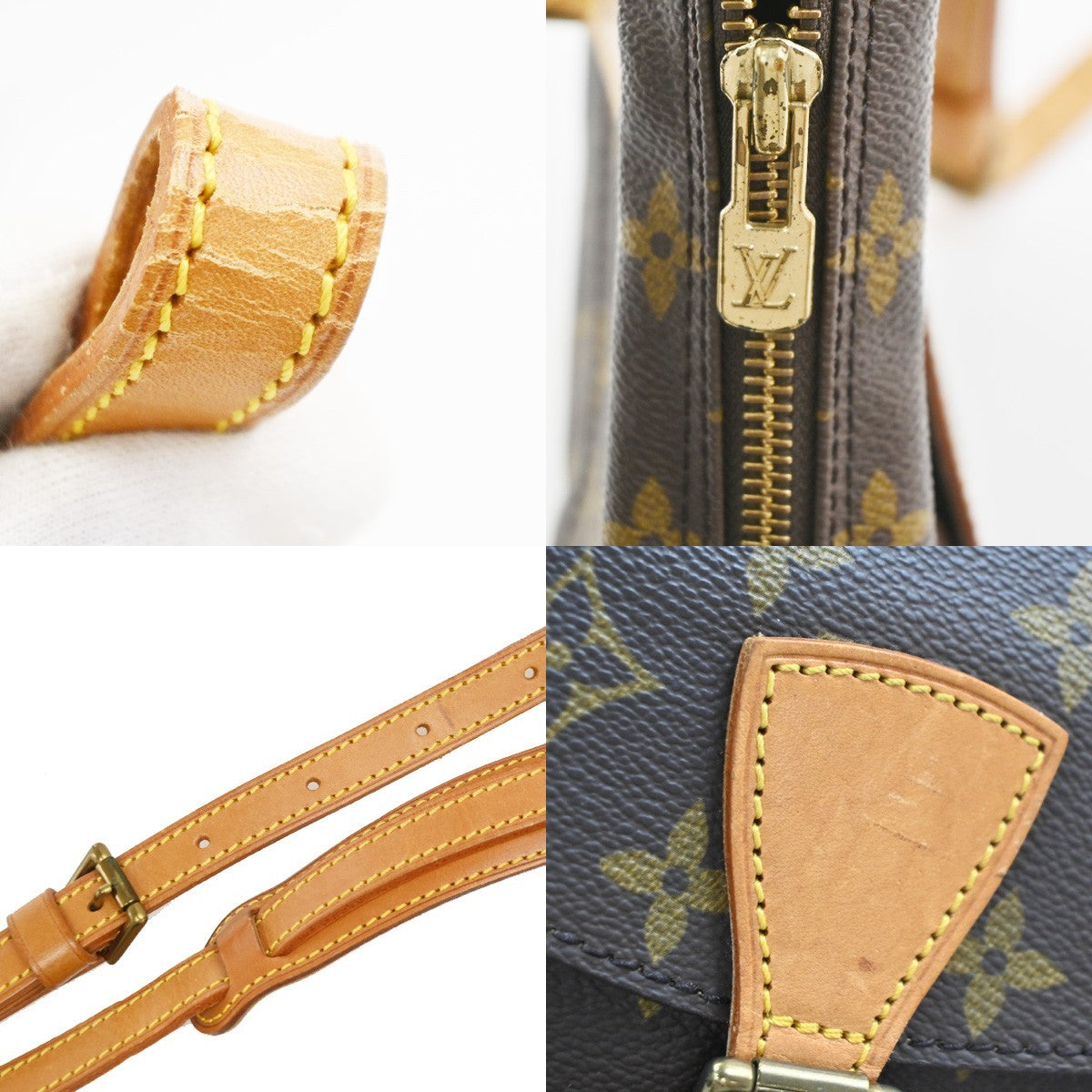 LOUIS VUITTON Jeune Fille PM Shoulder Bag Monogram Leather Brown M51227 83PA087