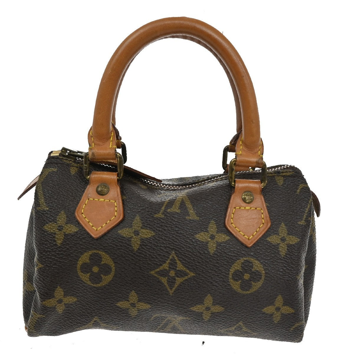 LOUIS VUITTON Mini Speedy 2Way Hand Bag Monogram Leather Brown M41534 26TA320