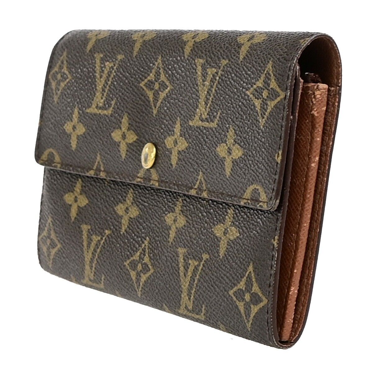 LOUIS VUITTON Porte Monnaie Credit Bifold Wallet Monogram Leather M61725 02ED154