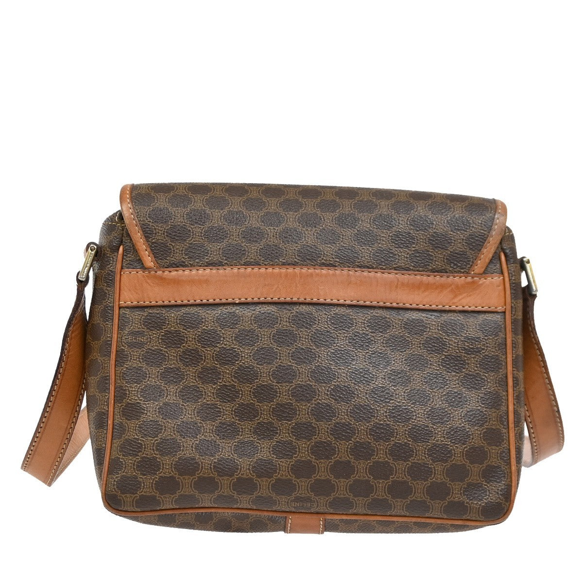 CELINE Logo Gancio Macadam Crossbody Shoulder Bag PVC Leather BN Italy 30DA241
