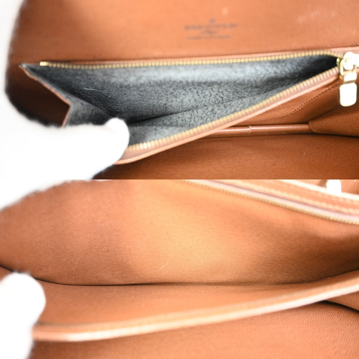 LOUIS VUITTON Courcelles Shoulder Bag Monogram Leather Brown M51375 30KB628