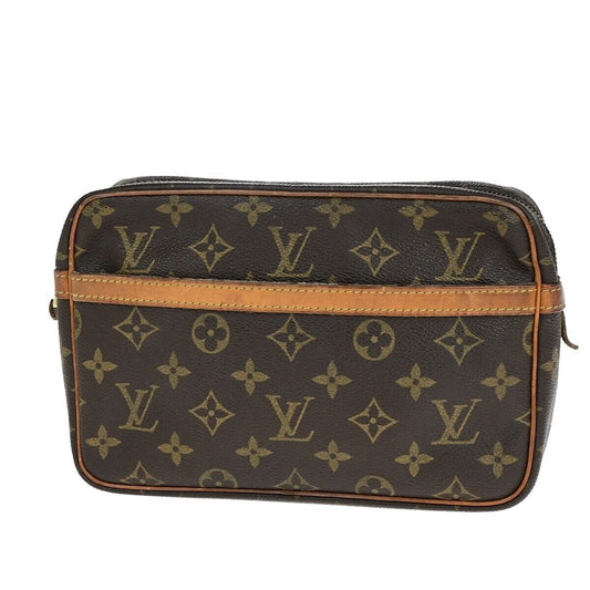 LOUIS VUITTON Compiegne 23 Clutch Hand Bag Monogram Leather Brown M51847 68EC900