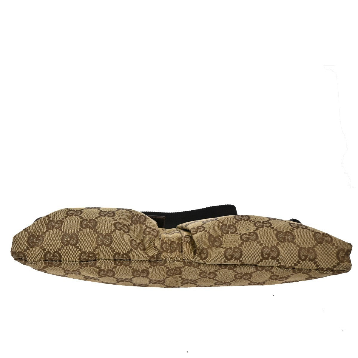 GUCCI GG Pattern Bum Body Bag Canvas Leather Brown Beige SHW Italy 62DA027