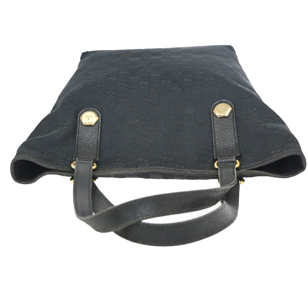 GUCCI GG Pattern Shoulder Tote Handbag Bag Canvas Leather BK GHW Italy 04KC919