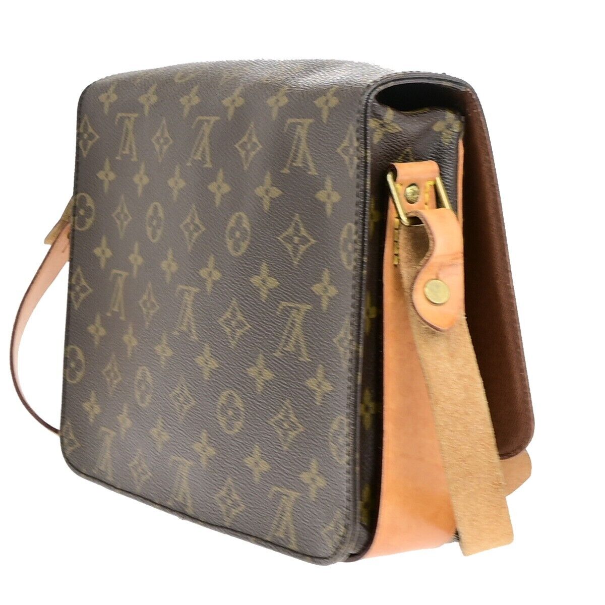 LOUIS VUITTON Cartouchiere GM Shoulder Bag Monogram Leather Brown M51252 75EB332