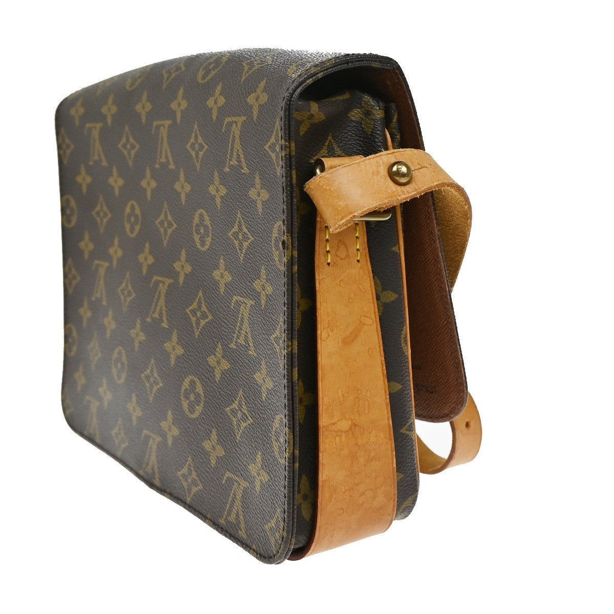 LOUIS VUITTON Cartouchiere GM Shoulder Bag Monogram Leather Brown M51252 88CA207