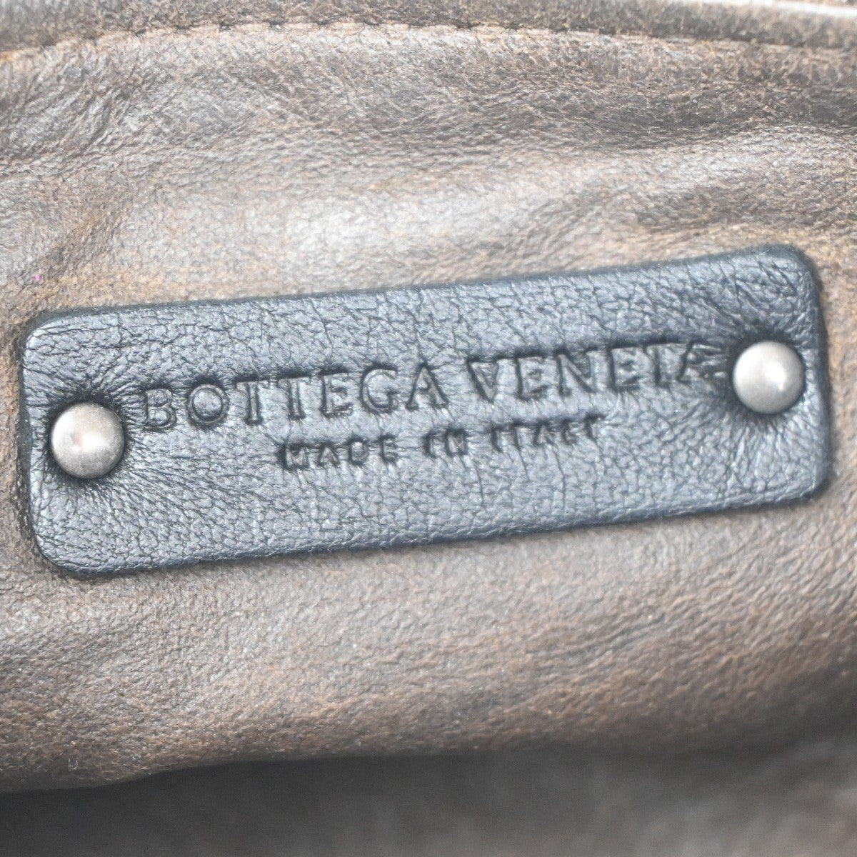 BOTTEGA VENETA Intrecciato Garda Shoulder Handbag Black Leather Italy 78TA153