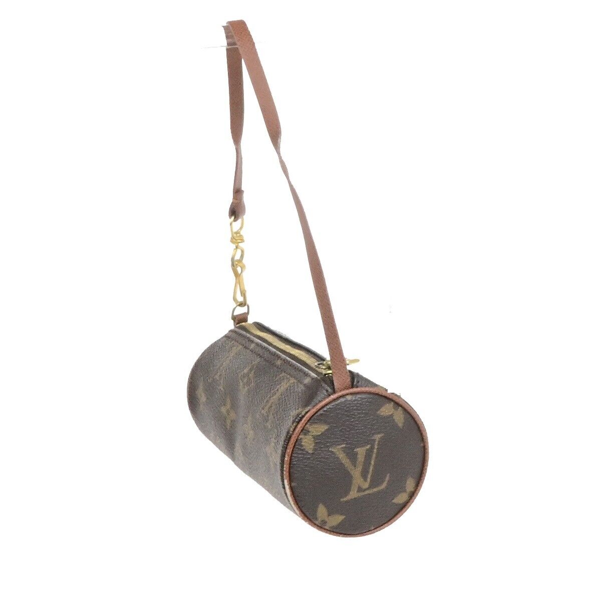 LOUIS VUITTON Logo Papillon Pouch Hand Bag Monogram Leather BN M51380 62ED983