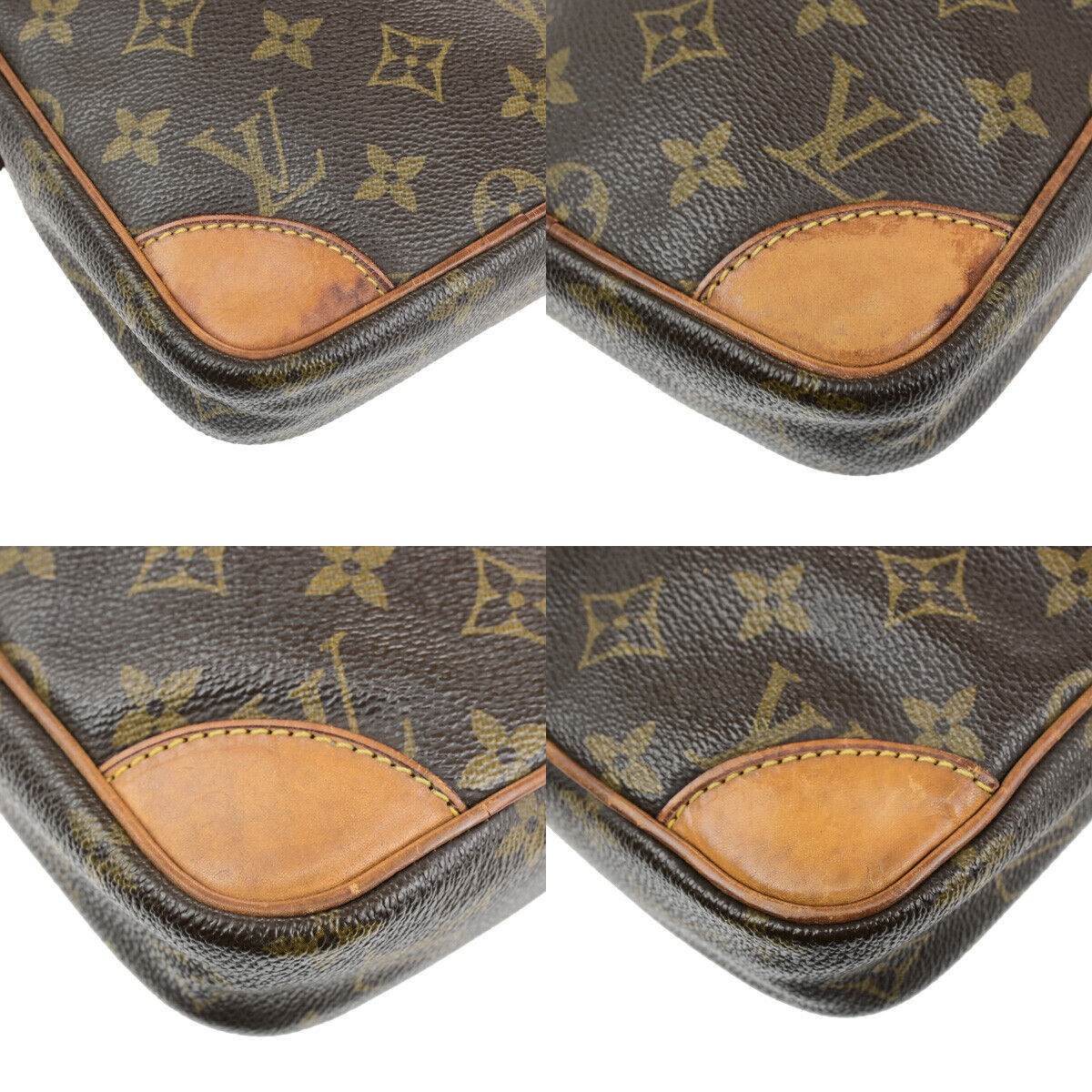 LOUIS VUITTON Danube Shoulder Bag Monogram Leather Brown France M45266 39YG596