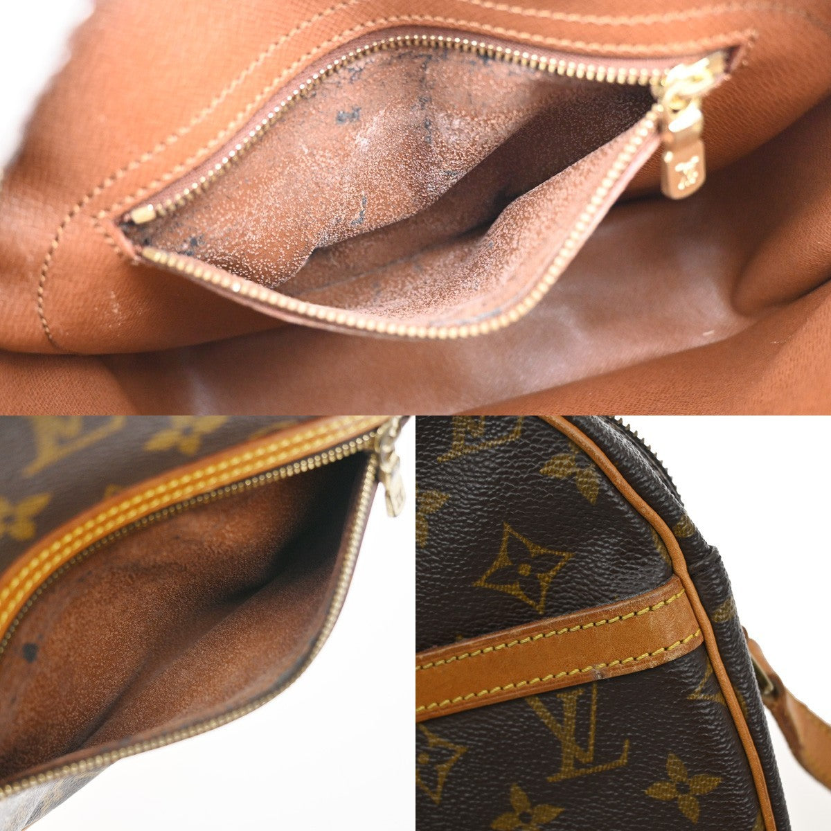 LOUIS VUITTON Senlis Shoulder Bag Monogram Leather Brown France M51222 88YJ195