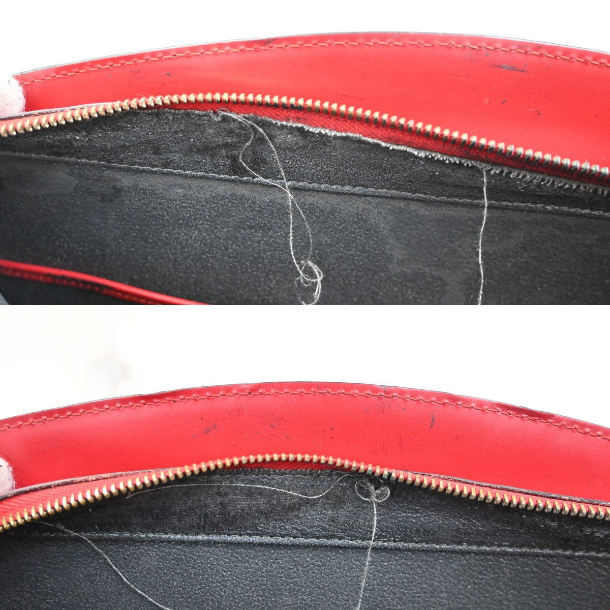 LOUIS VUITTON LV Logo Riviera Hand Bag Epi Leather Red France M48187 36KC601