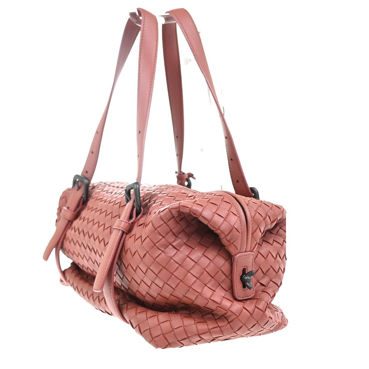 BOTTEGA VENETA Intrecciato Montaigne Shoulder Handbag Leather Pink Italy 53RL748