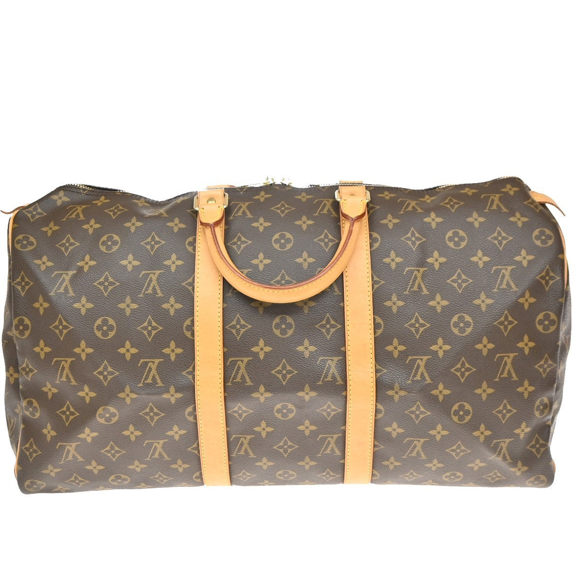 LOUIS VUITTON Keepall 50 Travel Hand Bag Monogram Leather Brown M41426 99KP217