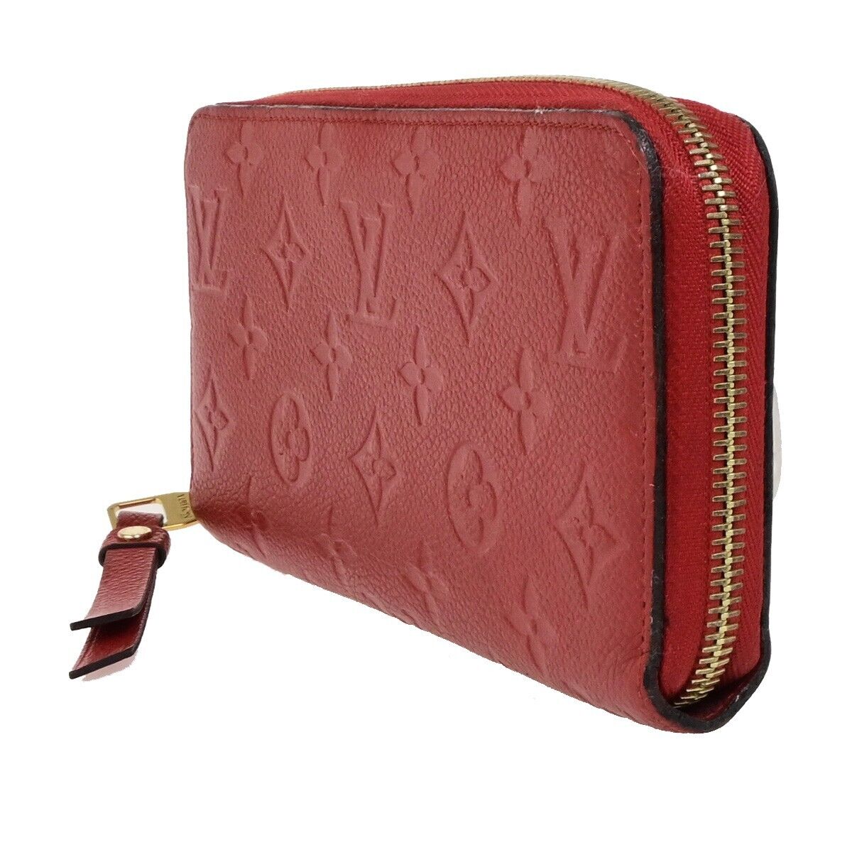 LOUIS VUITTON Zippy Wallet Long Wallet Monogram Empreinte Red M60737 82KA438